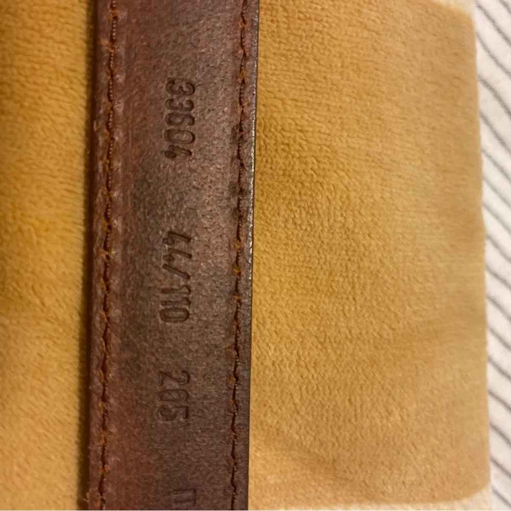 Florsheim Brown genuine Leather Belt with Gold Buckle 44/110